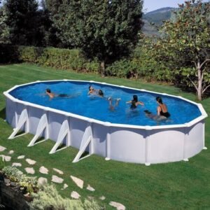 Piscina Smontabile GRE Atlantis Oval in acciaio – Lamiera Bianca