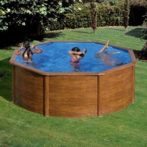 Piscina Smontabile GRE Sicilia Circular – Effetto legno