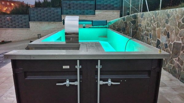 Container Di 20 Piedi Trasformato in Piscina - immagine 8