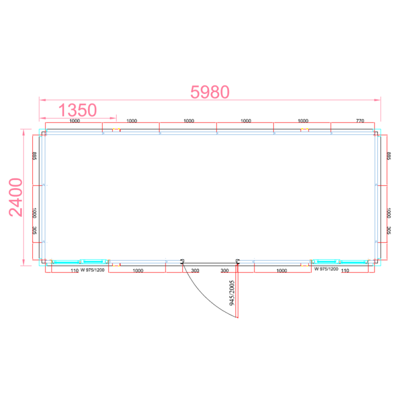 Officina da Cantiere – 14 m² (6 × 2,4 m) - immagine 3